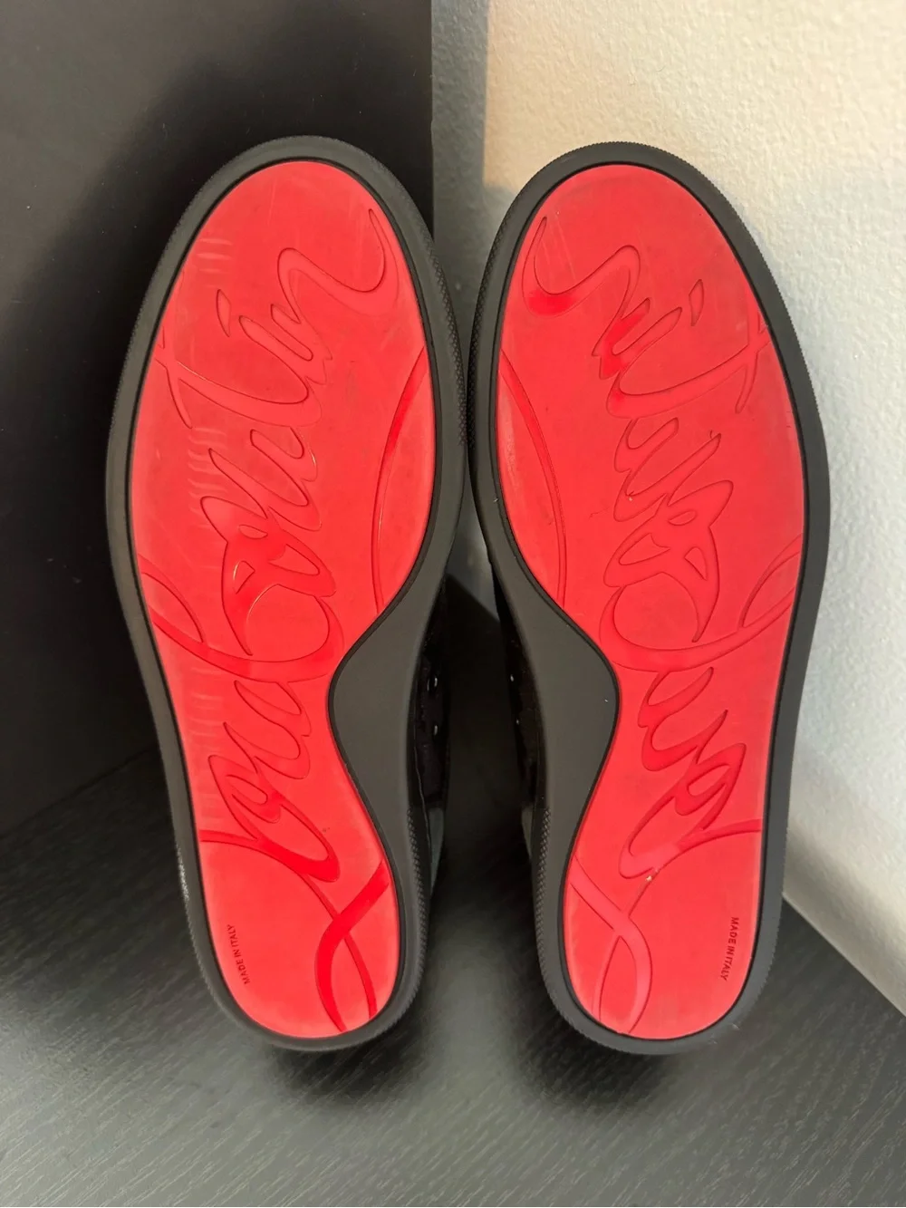 Christian Louboutin Happyrui Spikes Black Sneakers – Men’s Size 42 (US 9)
